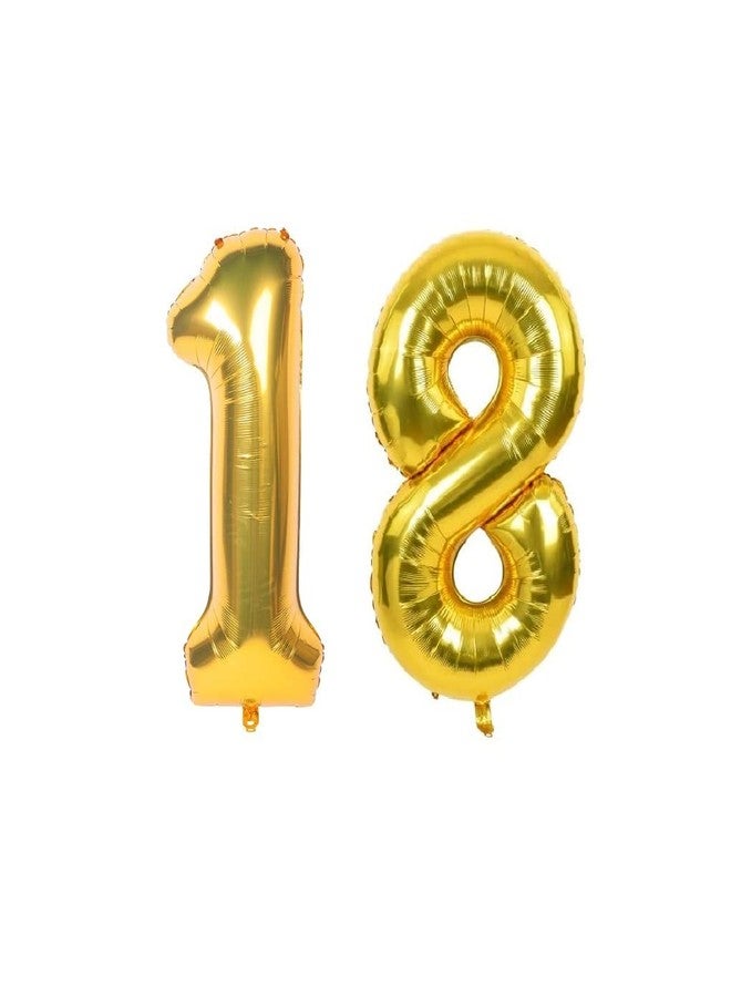FI - FLICK IN 28 pcs 18th Birthday Decorations for Boys 18 Birthday Decorations for Girls Kit Metallic Confetti Balloons Bunches Number 18 Foil Balloon Decoration for Bday (Pack of 28,Gold & Black) - Image 5